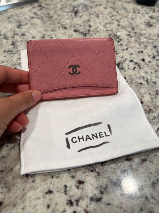 CHANEL Handbags - CHANEL Quilted Card Holder in Rose Pink